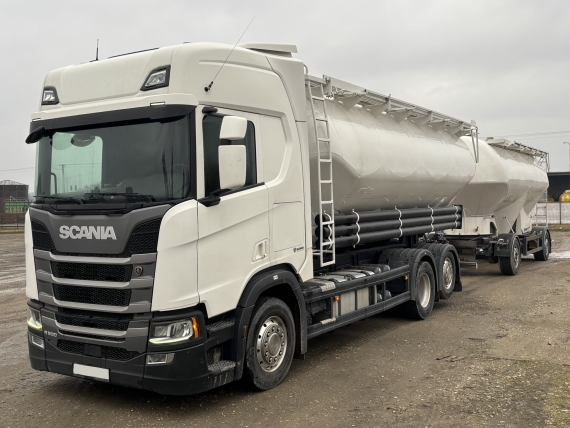 SCANIA R500 E6 + FELDBINDER HEUT 30m3